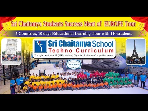 Sri Chaitanya School Students Europe Tour 2018-19 || Success Press Meet  || 5 Countries || 10 Days